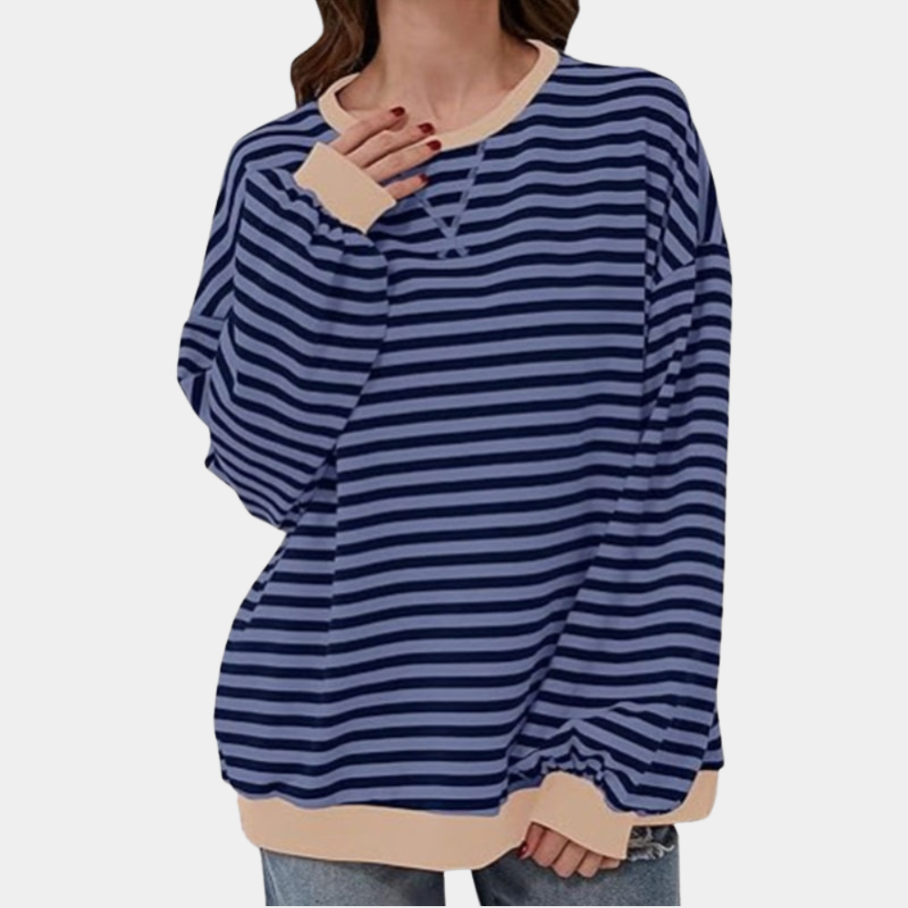 Out-Shine | Oversized And Striped Sweater for Women