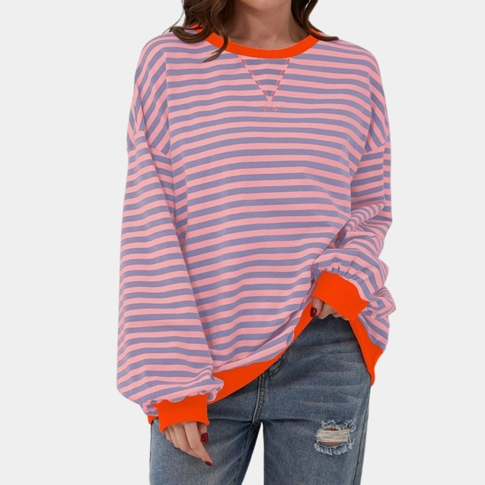 Out-Shine | Oversized And Striped Sweater for Women