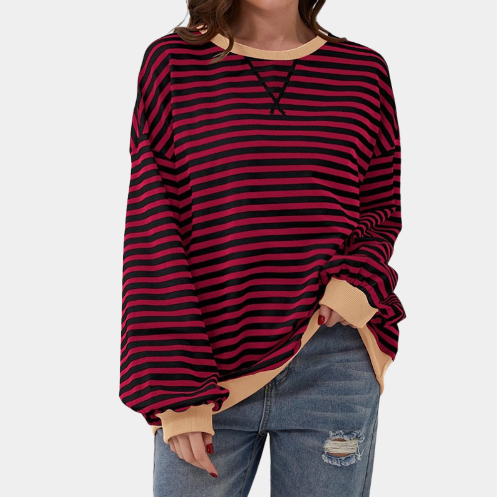 Out-Shine | Oversized And Striped Sweater for Women