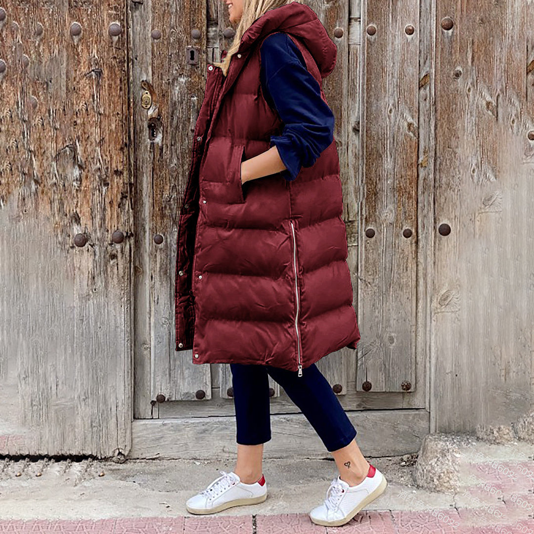 Out-Shine | Giorgi Long Winter Vest With Hood Cousin