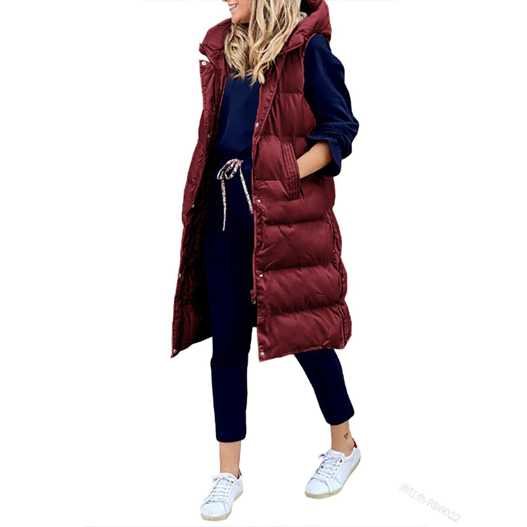 Out-Shine | Giorgi Long Winter Vest With Hood Cousin