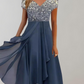 Out-Shine | Bright Flower Dress | Women's Evening Dress | Shiny top dress