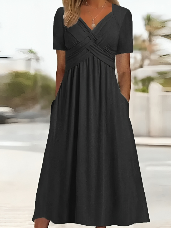 Out-Shine | Casual Dress with V-Neck
