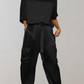 Out-Shine | 2-Piece Set | Elegant Satin Top with Satin Cargo Trousers