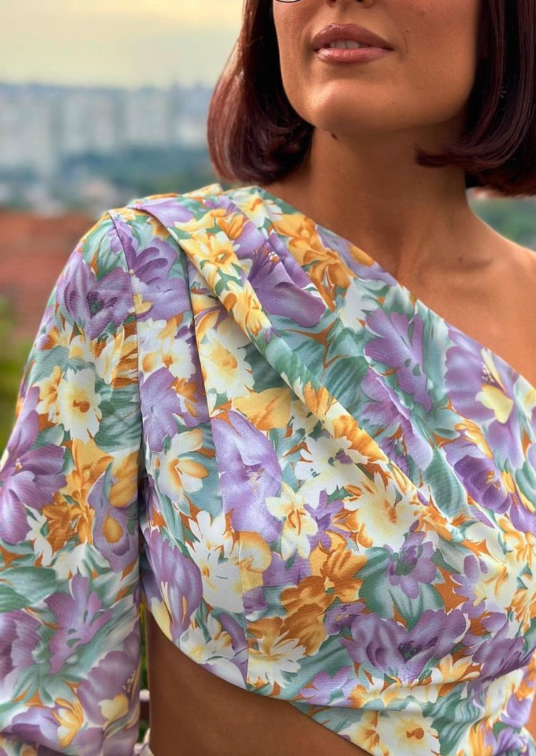 Out-Shine | Floral One-Sleeve Dress
