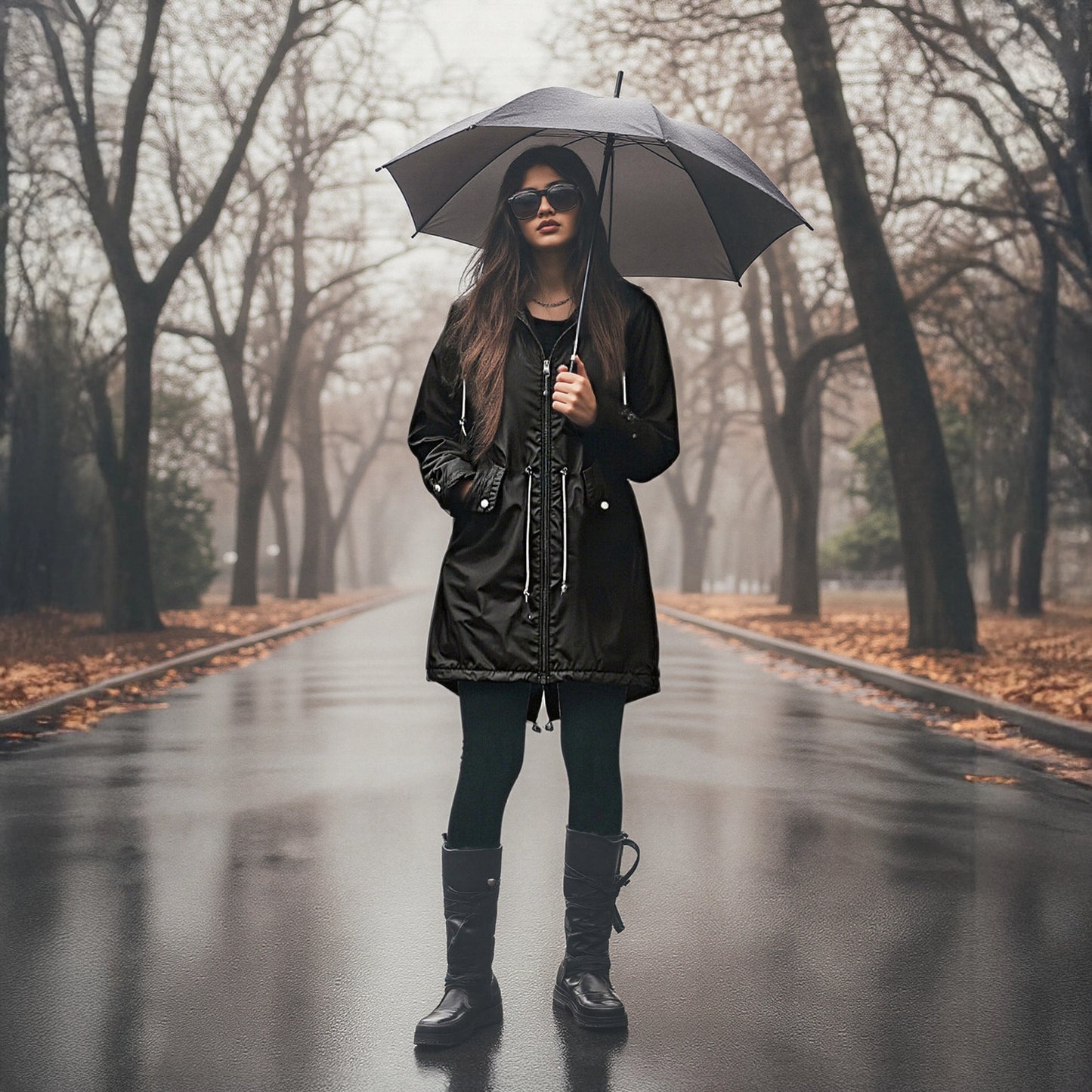 Out-Shine | Long Waterproof Rain Jacket for Women