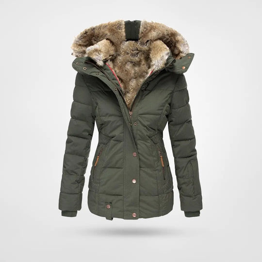 Out-Shine | Warm fashion winter jacket with lining and hood