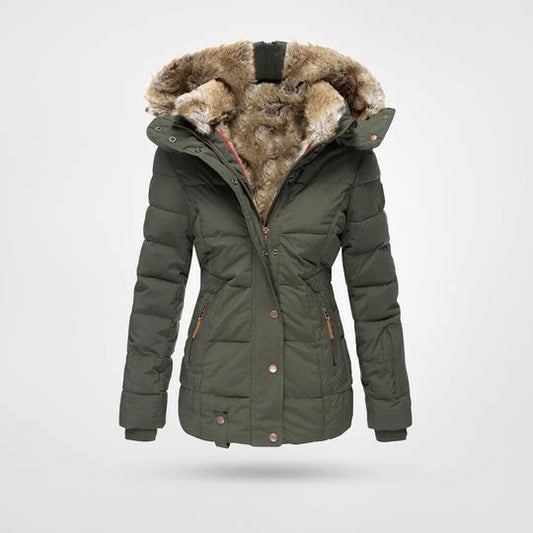 Out-Shine | Warm fashion winter jacket with lining and hood