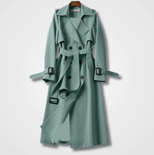 Green trench coat