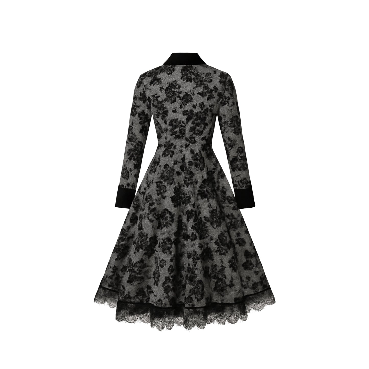 Out-Shine | Autumn Winter Lace Deployment Retro Long Trench Coat