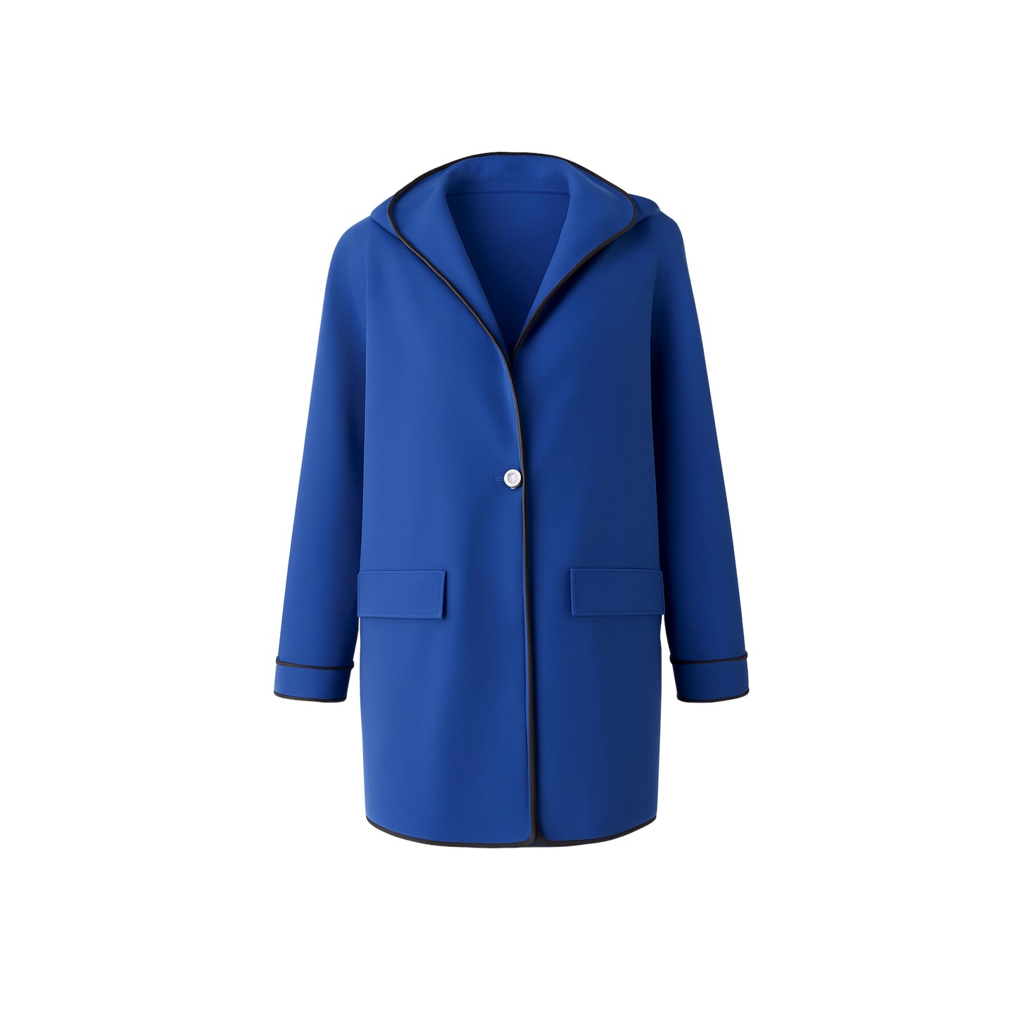 Out-Shine | Multi-colored Loose Hooded Wool Coat