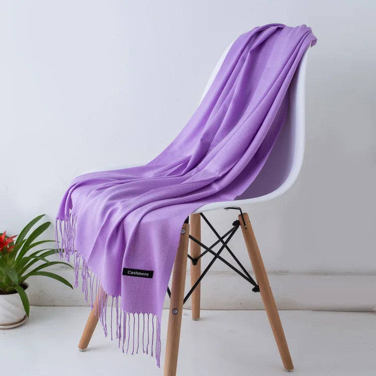 Out-Shine | Black and warm cashmere scarf for women