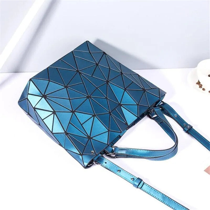 Out-Shine | Pocket Geometric Pattern Blue Functional for The Modern Woman