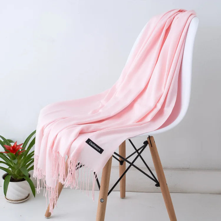Out-Shine | Black and warm cashmere scarf for women