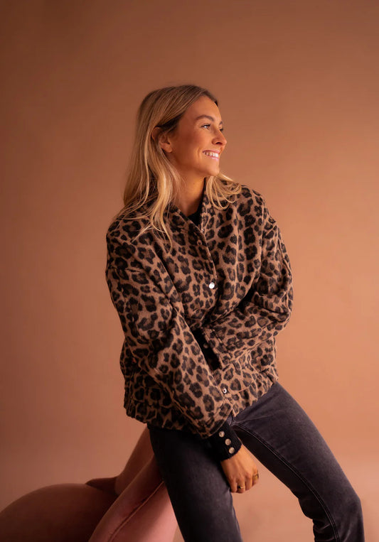 Out-Shine | The Leopard Bomber Jacket