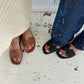Out-Shine | Brown Sandals with Comfortable Fit