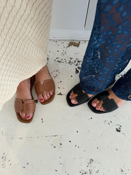 Out-Shine | Brown Sandals with Comfortable Fit