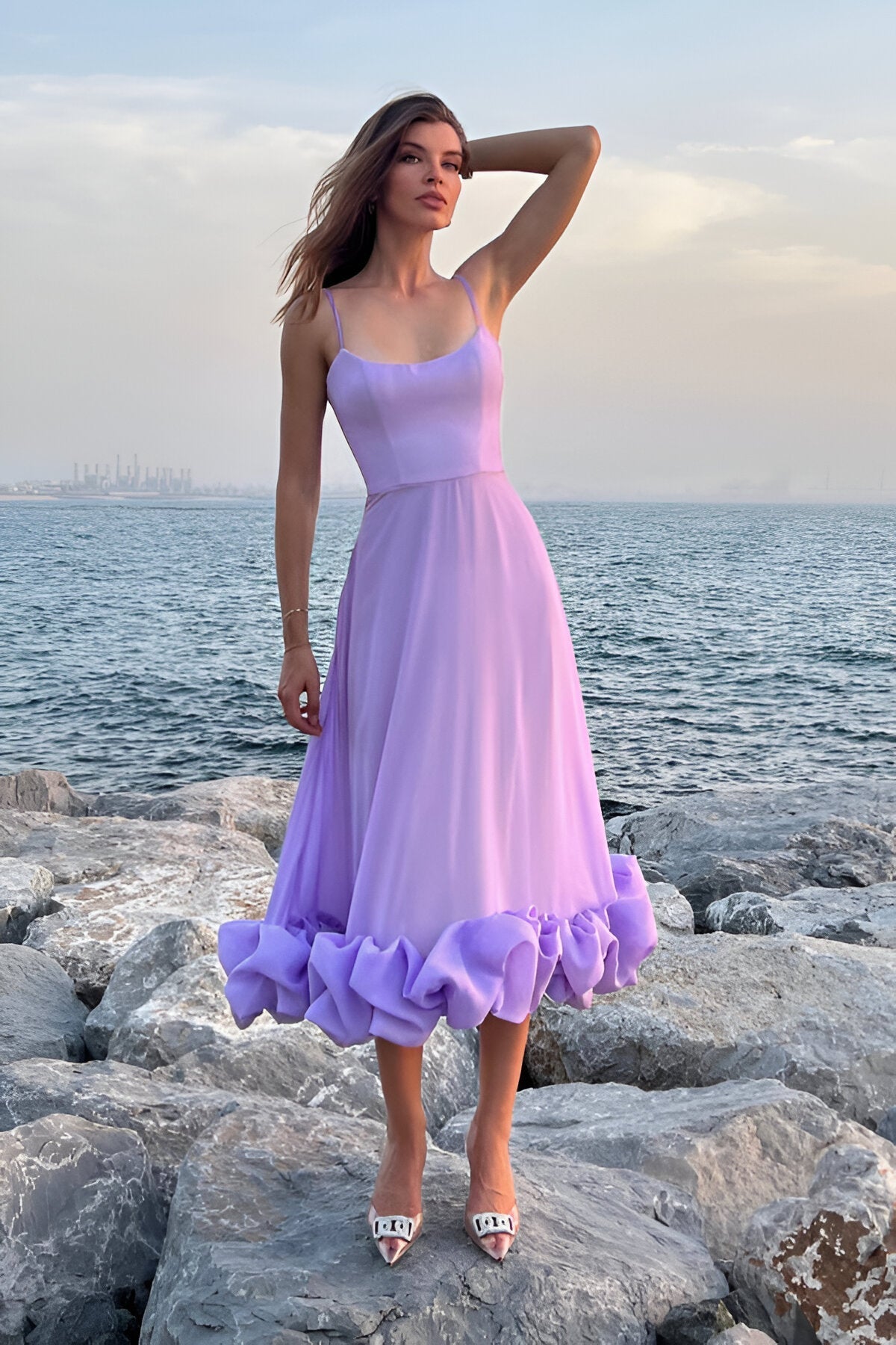 Out-Shine | Elegant Detail Silhouette Dress