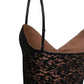 Out-Shine | Black Lace Dress With Floral Print