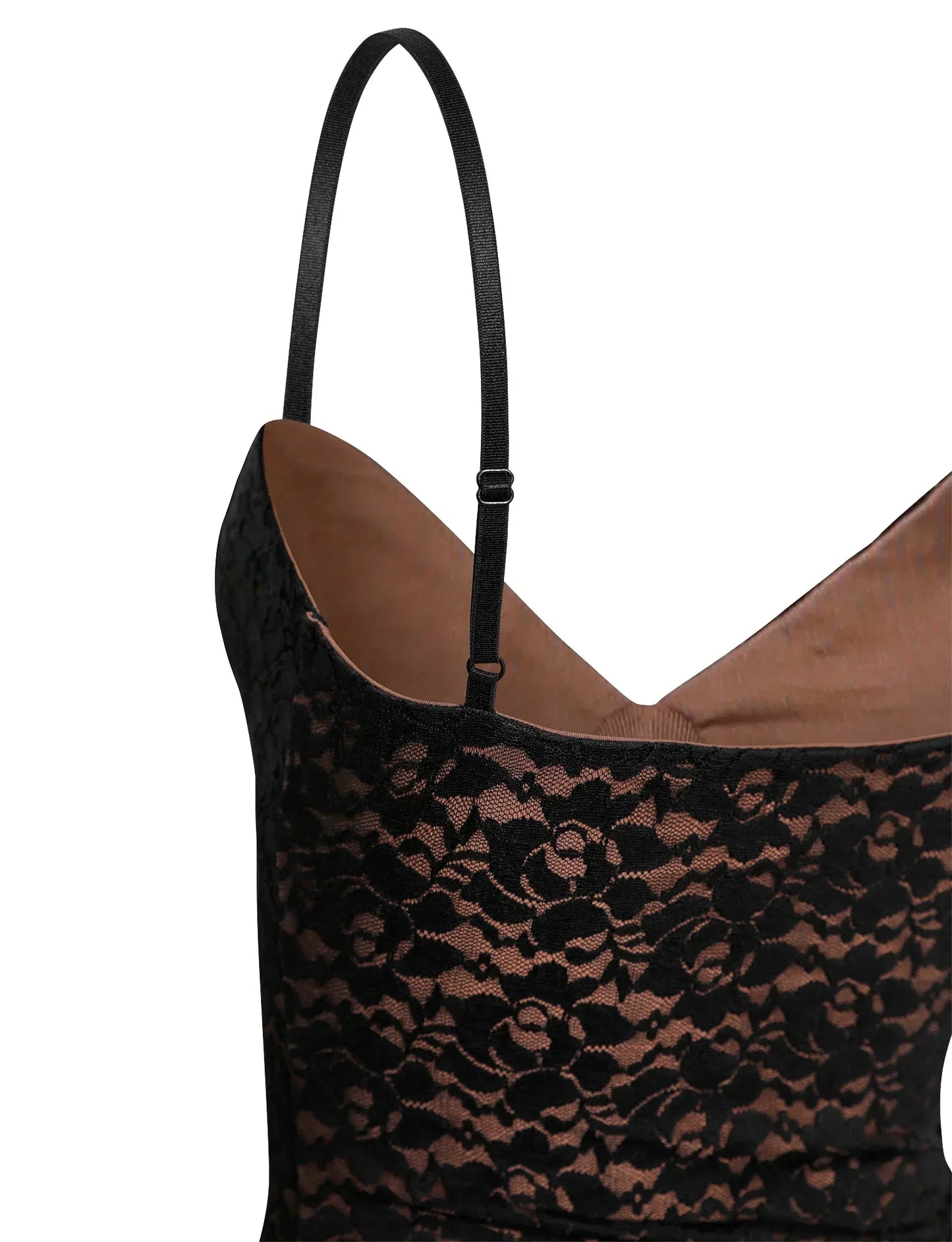Out-Shine | Black Lace Dress With Floral Print