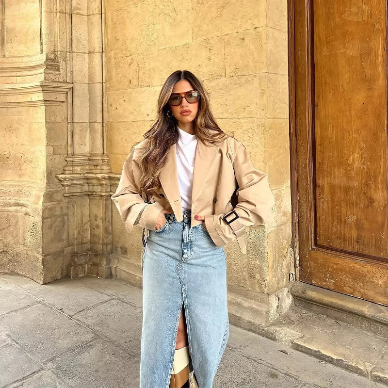 Out-Shine | Short Trench Coat