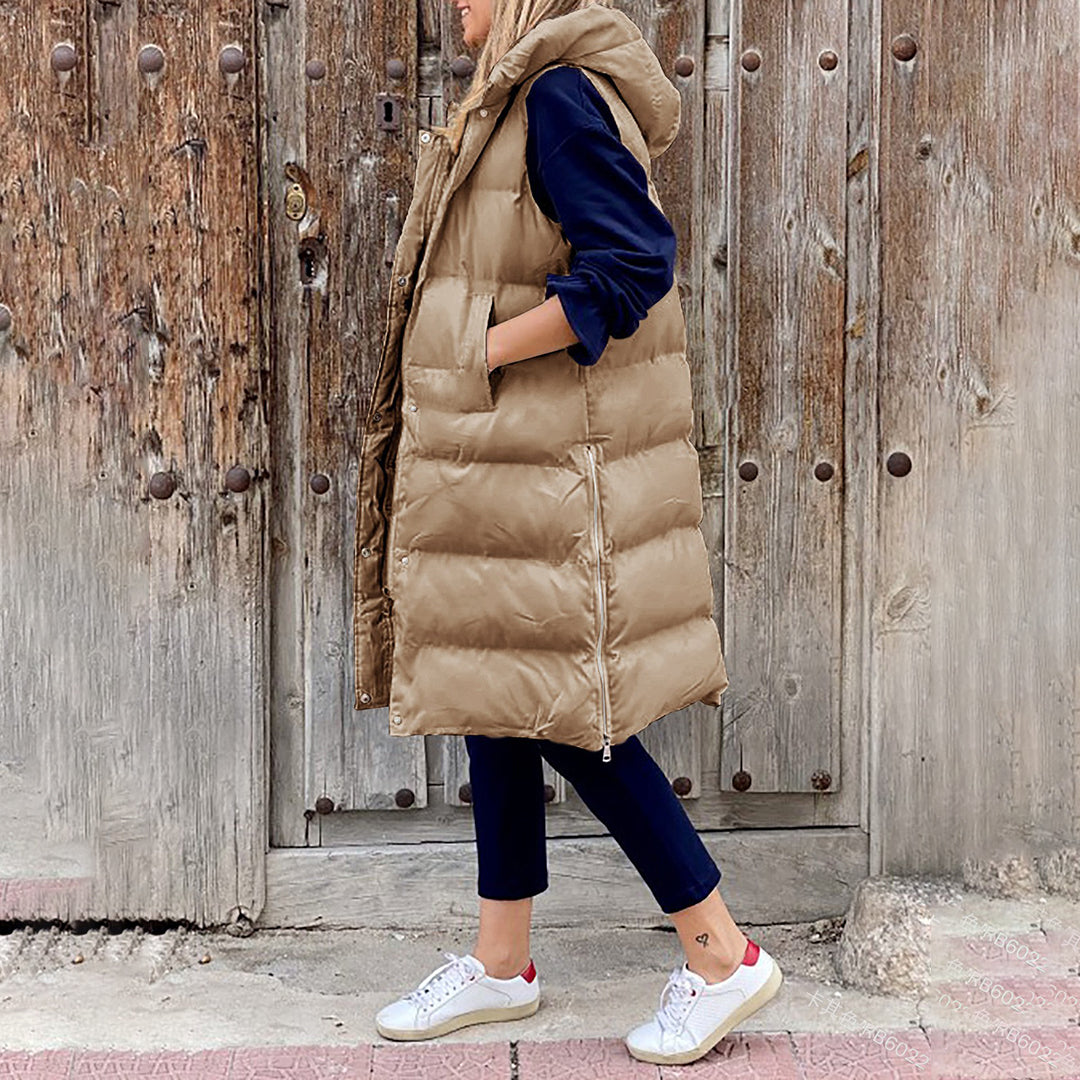 Out-Shine | Giorgi Long Winter Vest With Hood Cousin