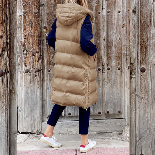 Out-Shine | Giorgi Long Winter Vest With Hood Cousin