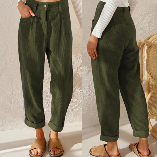 Out-Shine | Chic Corduroy Trousers Pants for Women