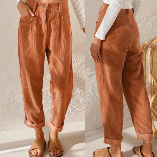 Out-Shine | Chic Corduroy Trousers Pants for Women