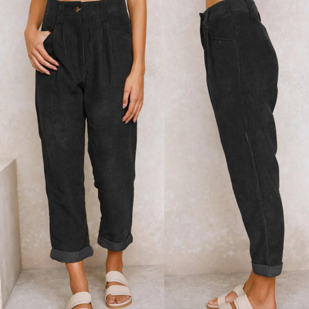 Out-Shine | Chic Corduroy Trousers Pants for Women