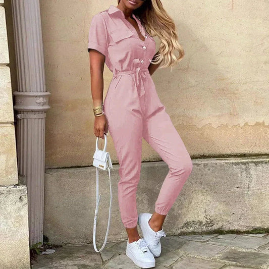 Out-Shine | Elegant Collar Jumpsuit Chic & Versatile Fashion