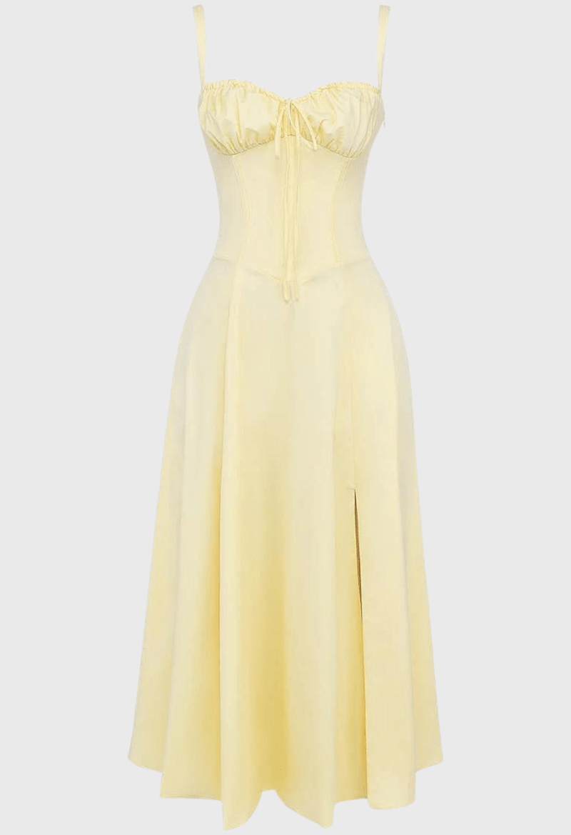 Out-Shine | Chic Midi Corset Sundress for Summer Elegance