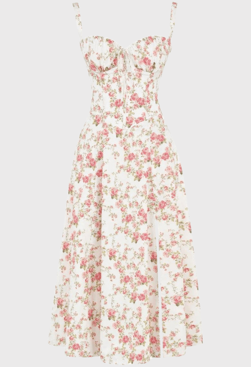 Out-Shine | Chic Midi Corset Sundress for Summer Elegance