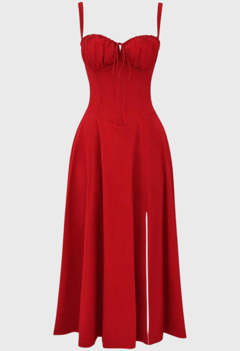 Out-Shine | Chic Midi Corset Sundress for Summer Elegance