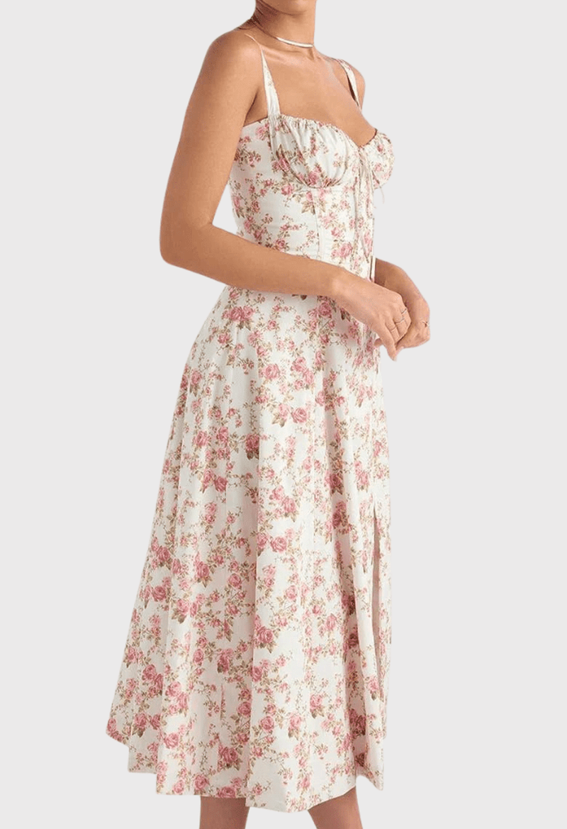 Out-Shine | Chic Midi Corset Sundress for Summer Elegance