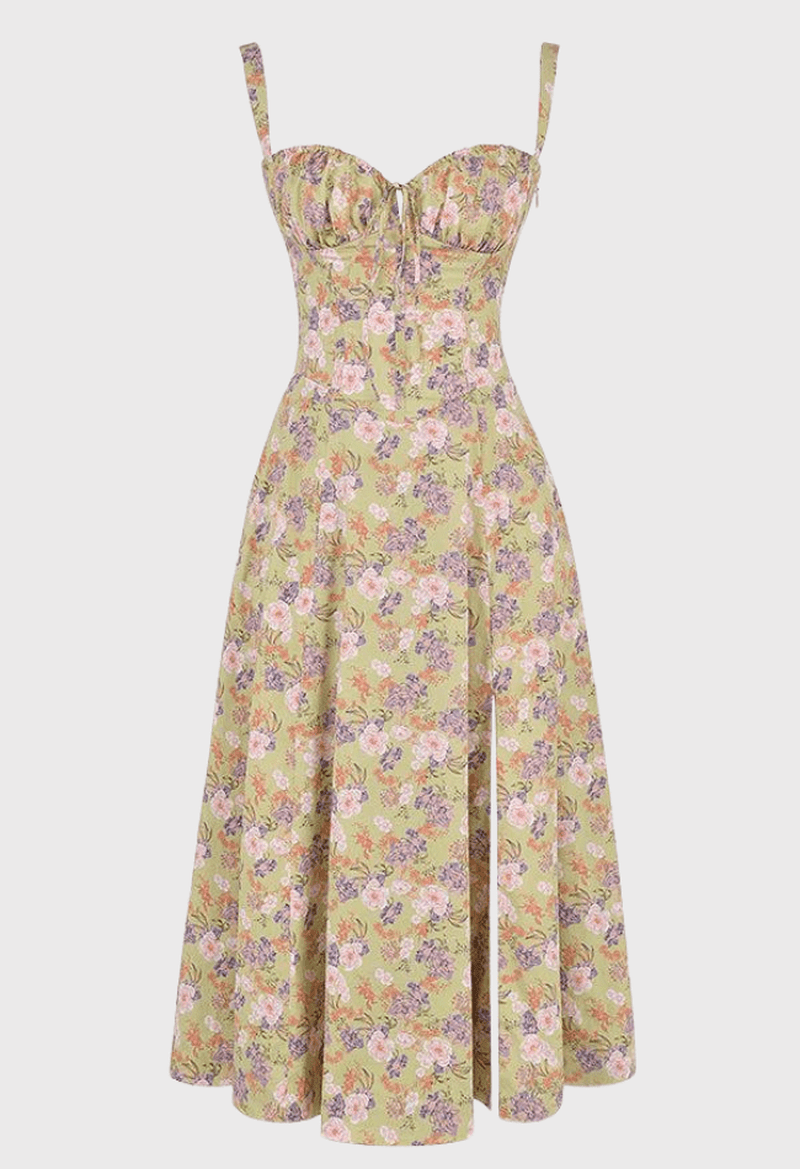 Out-Shine | Chic Midi Corset Sundress for Summer Elegance