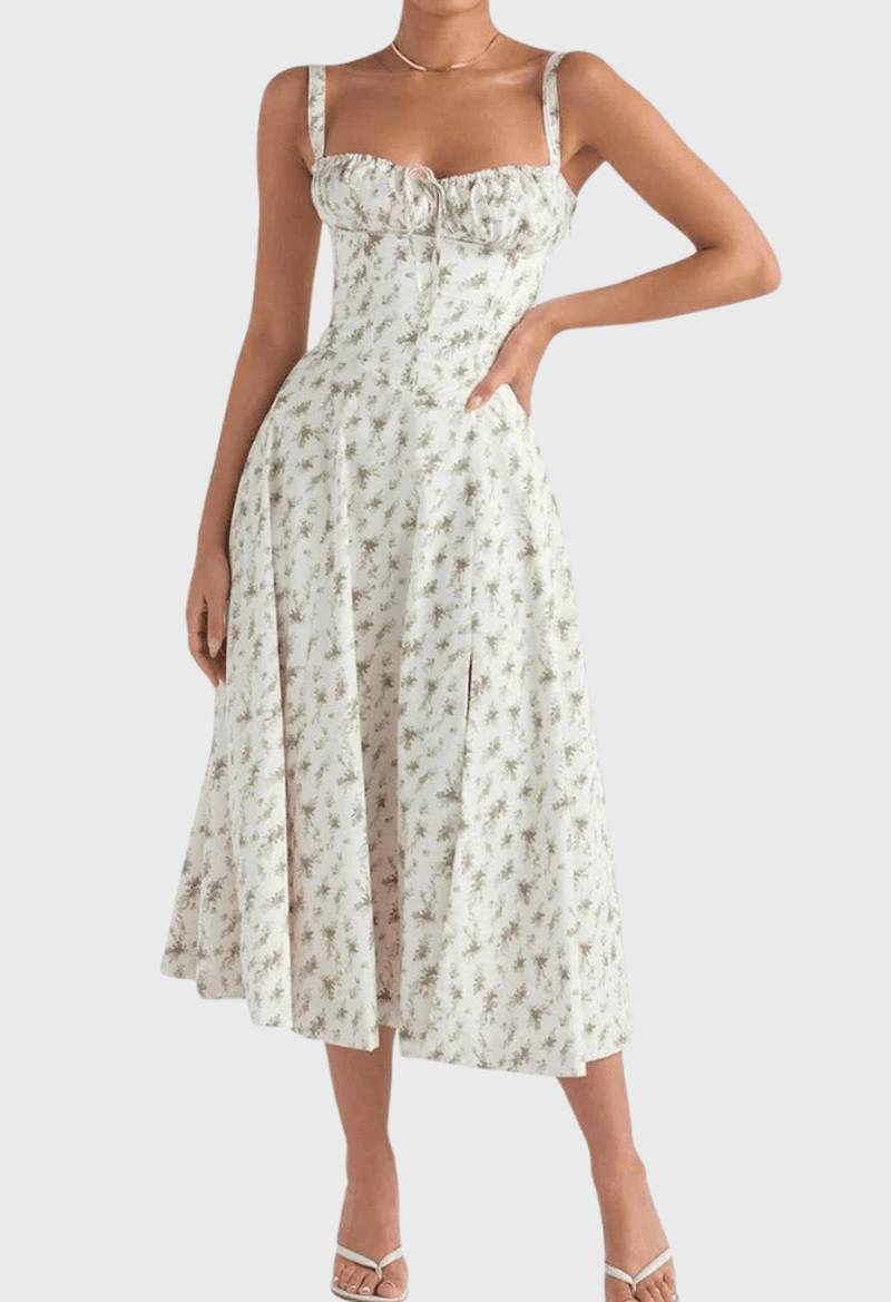 Out-Shine | Chic Midi Corset Sundress for Summer Elegance