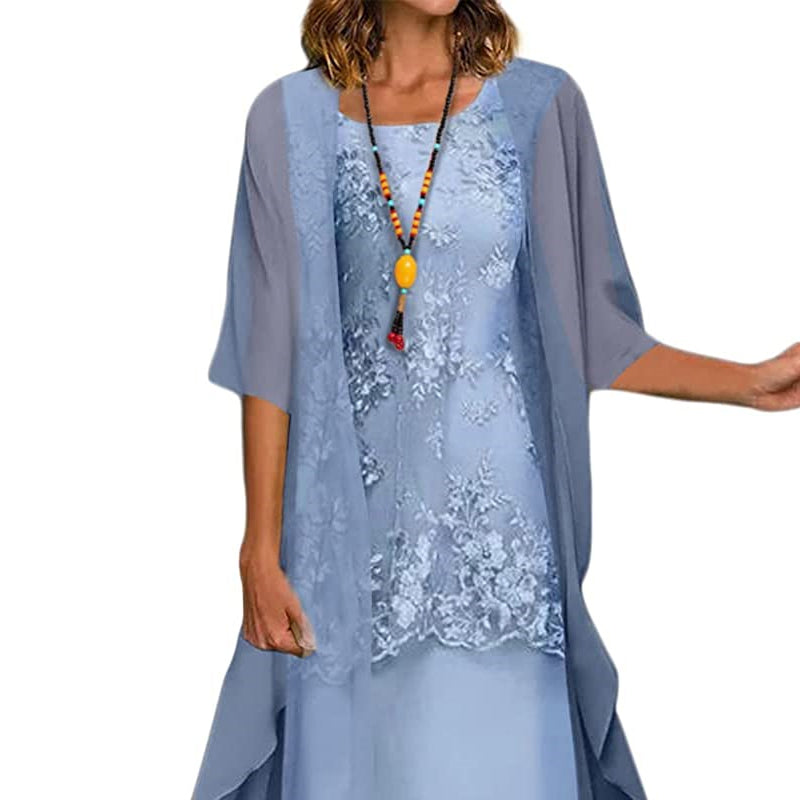 Out-Shine | Stylish Chiffon Two-Piece Dress Set