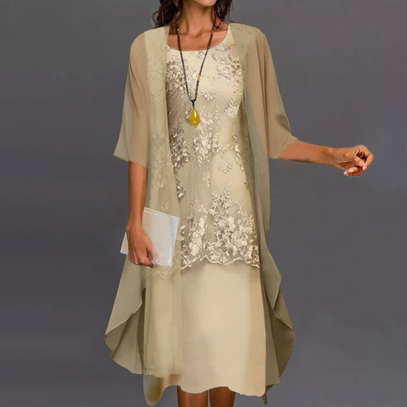 Out-Shine | Stylish Chiffon Two-Piece Dress Set