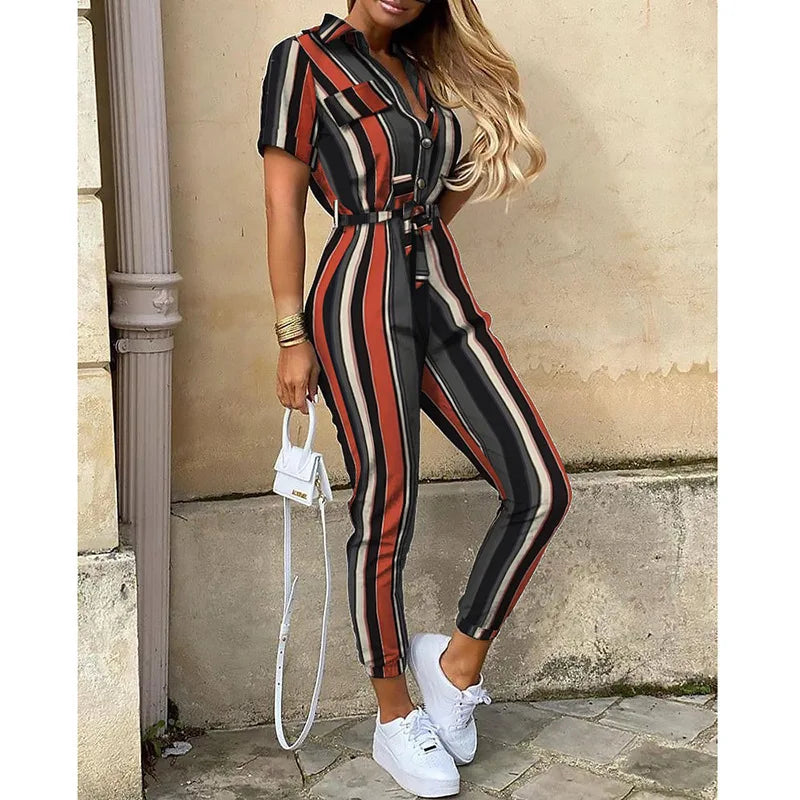 Out-Shine | Elegant Collar Jumpsuit Chic & Versatile Fashion