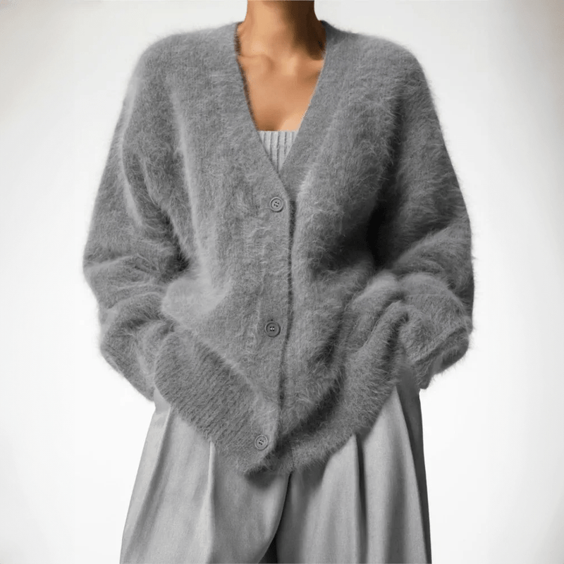 Out-Shine | Luxurious Cashmere Couture Cardigan with Fur Lining