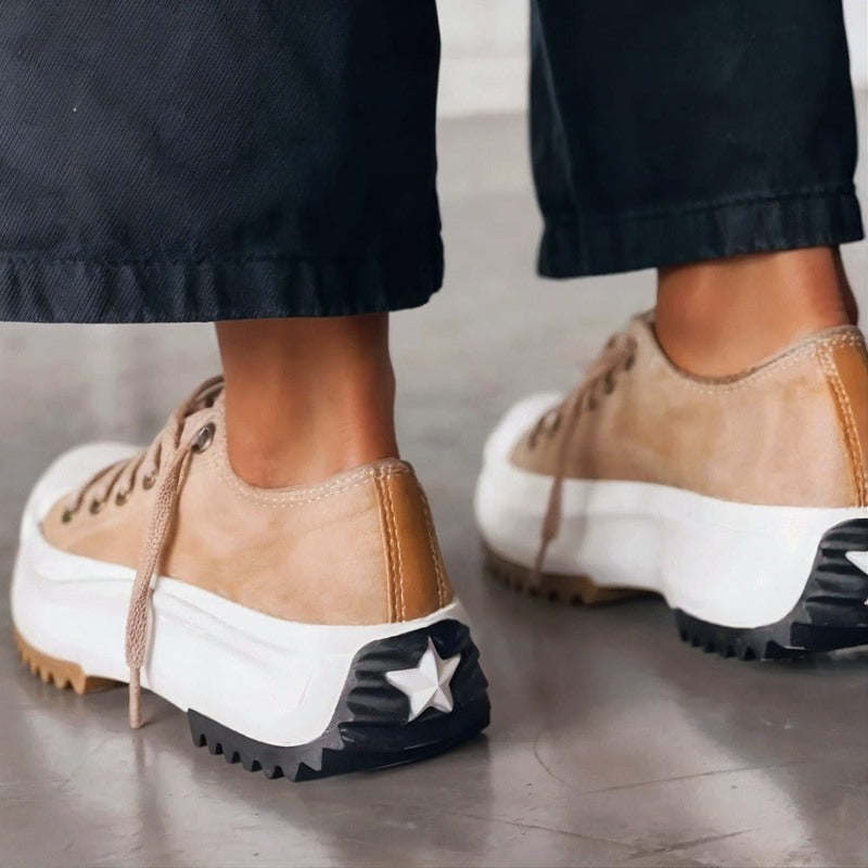 Out-Shine | Trendy Leather Platform Sneakers For Ultimate Comfort