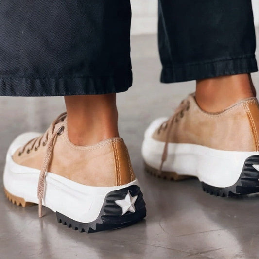 Out-Shine | Trendy Leather Platform Sneakers For Ultimate Comfort