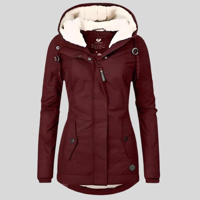 Out-Shine | Long Waterproof Winter Jacket with Hood & Lining
