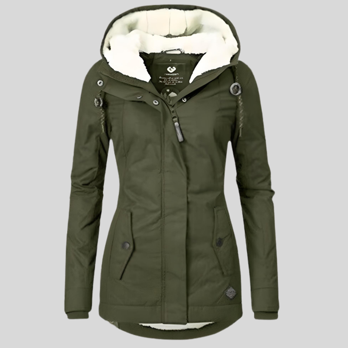 Out-Shine | Long Waterproof Winter Jacket with Hood & Lining