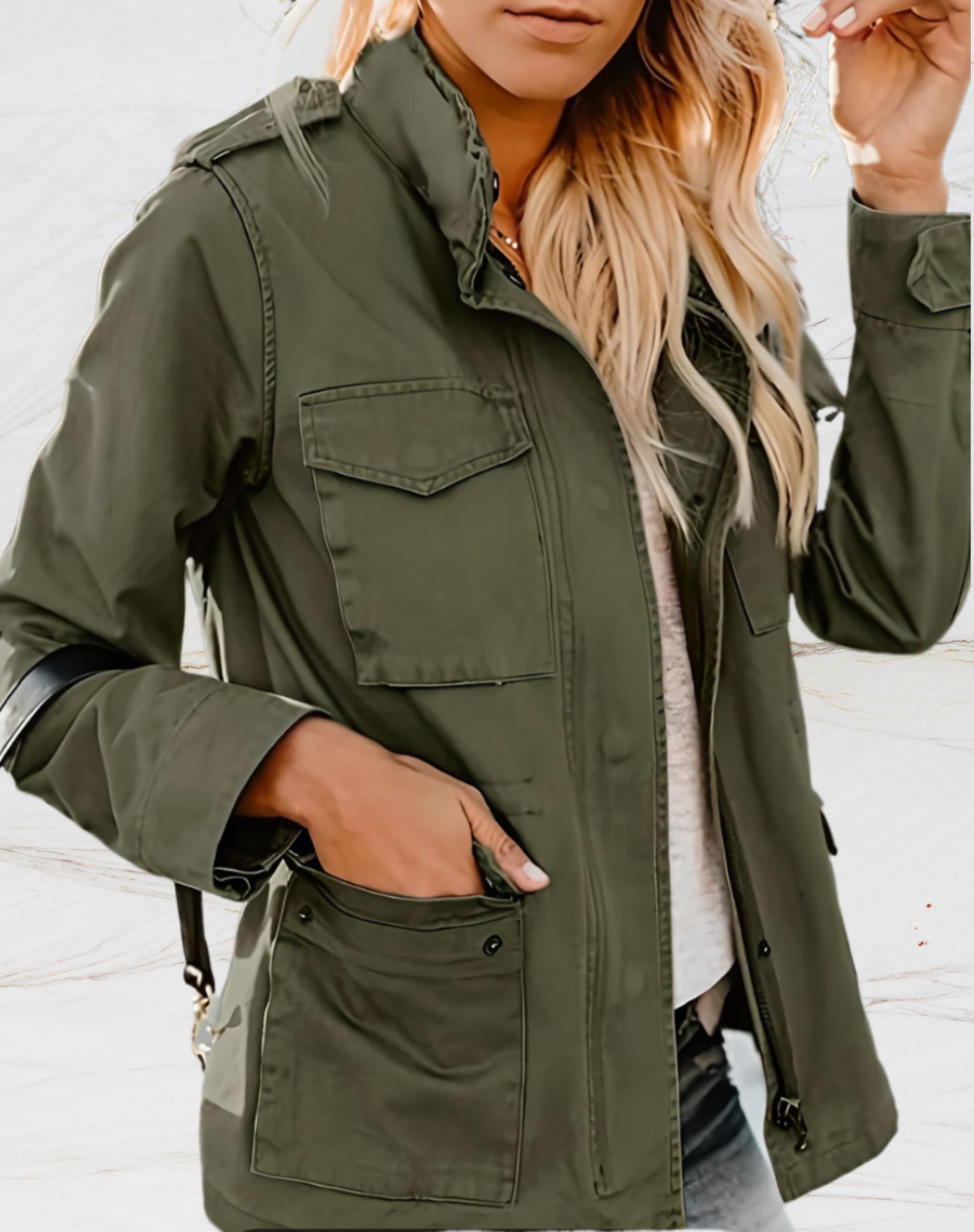 Out-Shine | Stylish Long-Sleeved Jacket with Four Pockets for Women