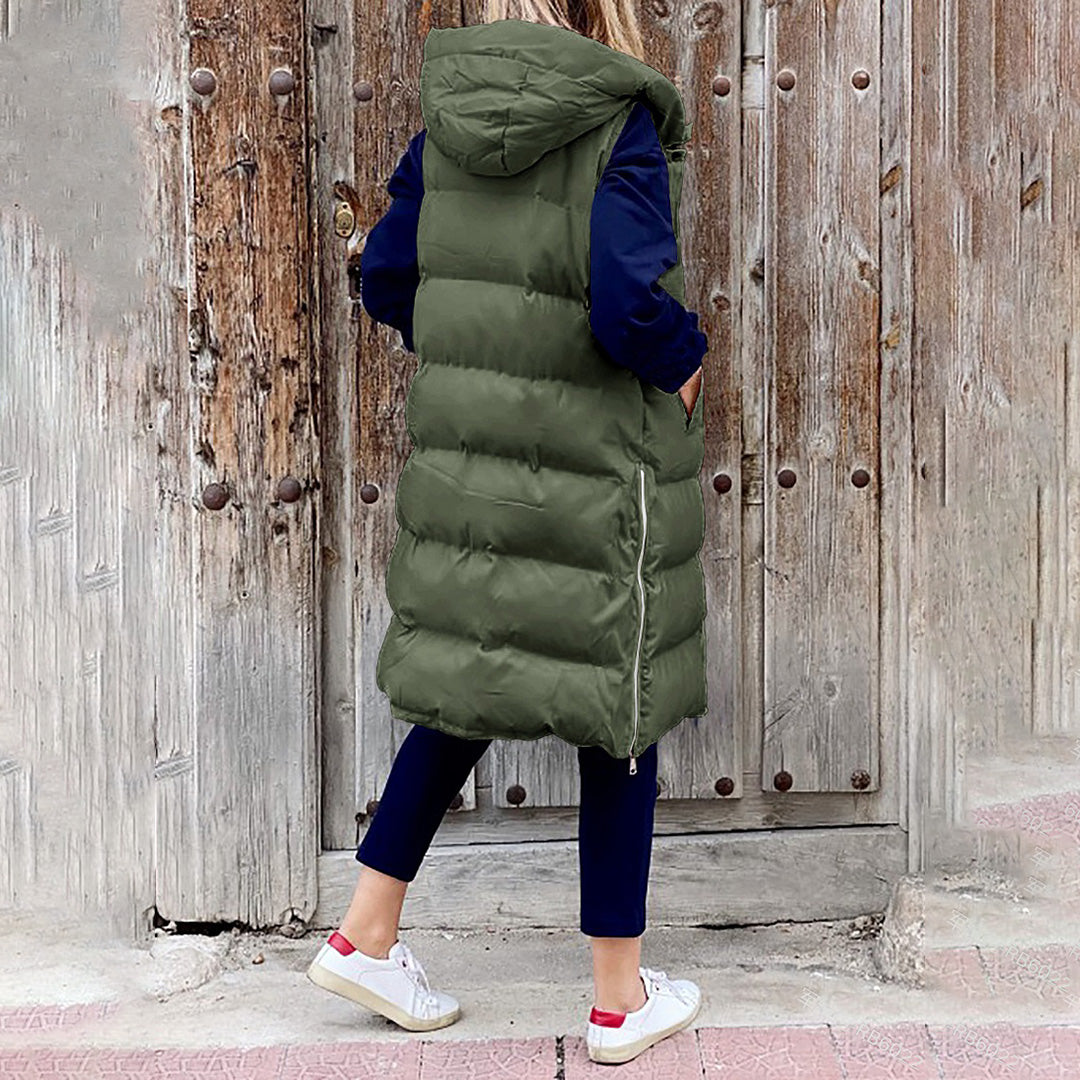 Out-Shine | Giorgi Long Winter Vest With Hood Cousin