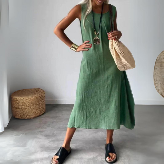 Out-Shine | Sleeveless Casual Cotton Dress