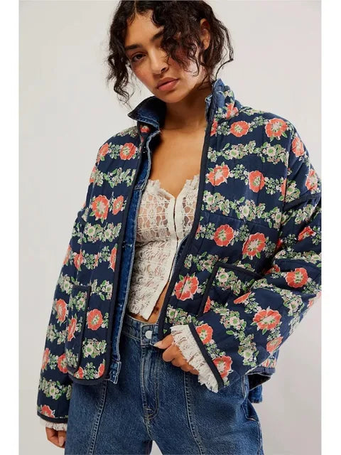 Out-Shine | Vintage Jacket with Floral Print