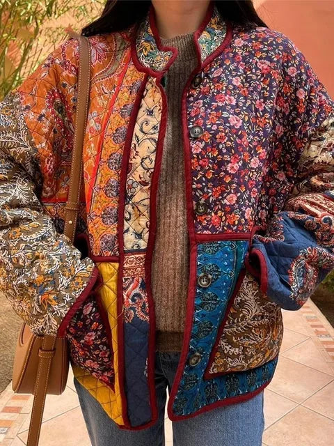 Out-Shine | Vintage Jacket with Floral Print